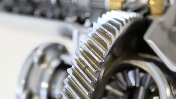 Zahnräder - Antriebstechnik Makroaufnahme großer Zahnräder aus der Antriebstechnik